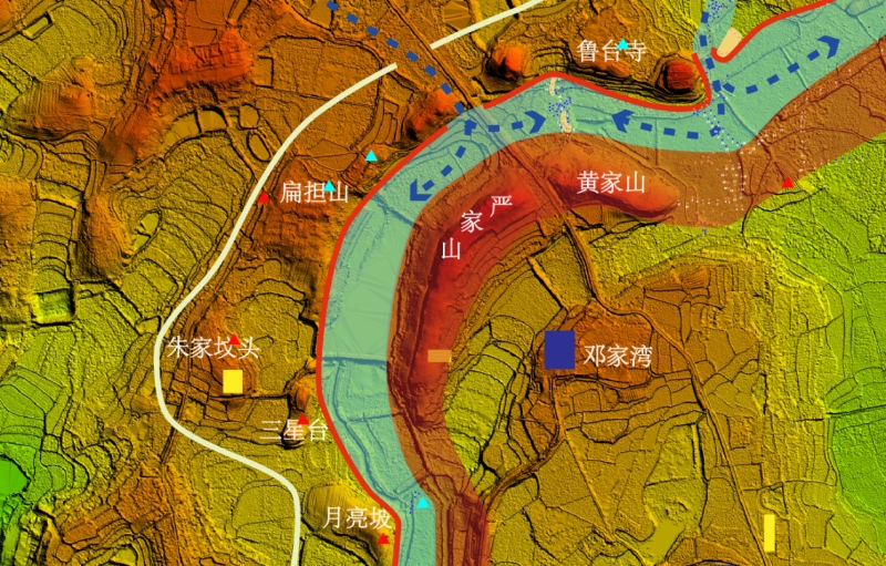 城西北的外郭城示意圖。天門石家河城址考古隊(duì)供圖